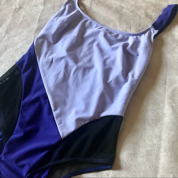 Chromat Delta Duotone Swimsuit Purple w/ Mesh - Picture 5 of 14